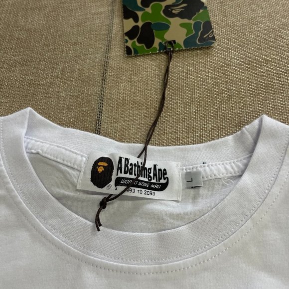 Bape shark white t-shirt White Size M - Picture 3 of 7